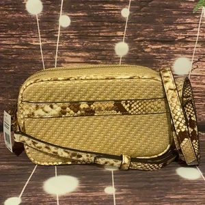 🌺 MICHAEL KORS 🌺 NATURAL STRAW PYTHON CAPSULE